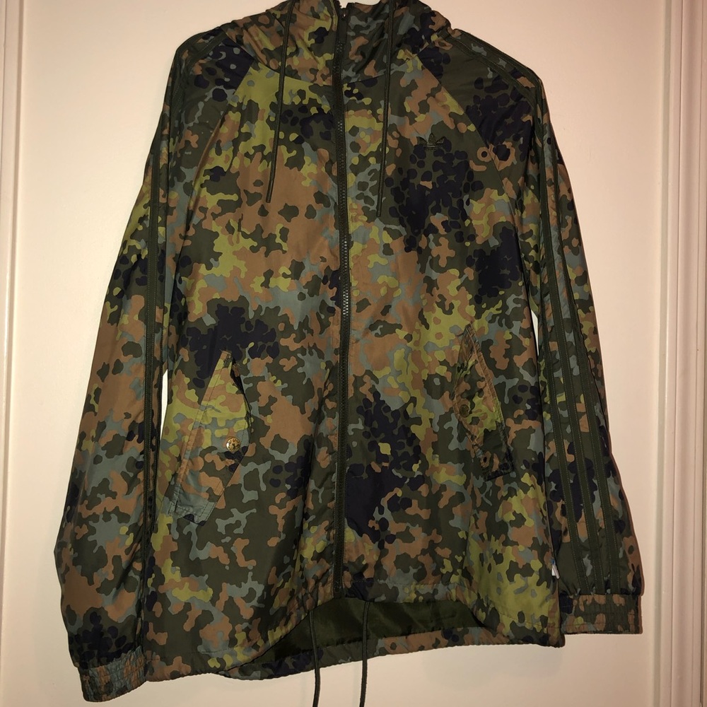 Camouflage adidas rain jacket